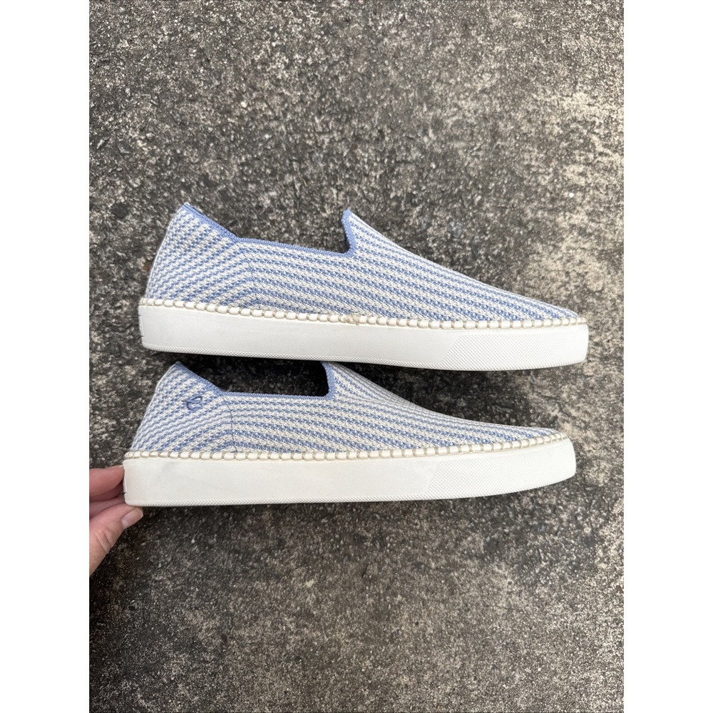 Easy Spirit Presley Breathable Slip On Sneakers Womens 9.5 Blue Cream Comfort - Picture 7 of 10